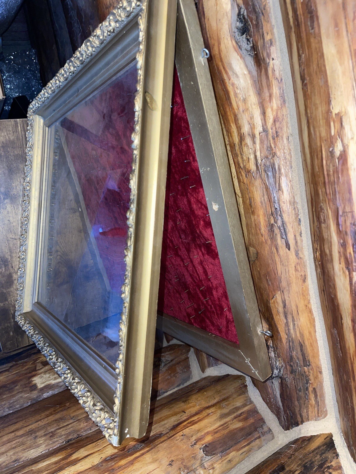 Vintage Framed Display Case - 22”x19.5”x2.5”