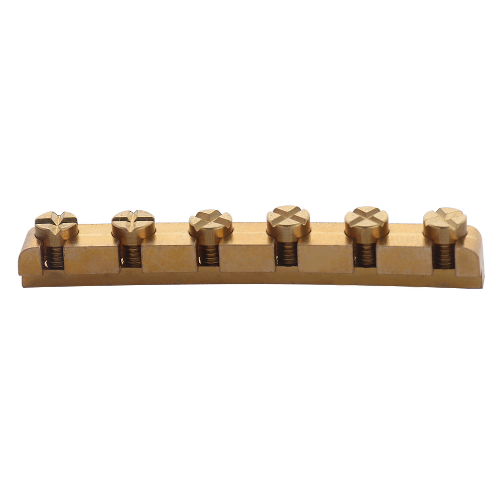 42mm Guitar Nut - Height Adjustable Brass Nuts for Strat Tele ST TL Guitar Gold
