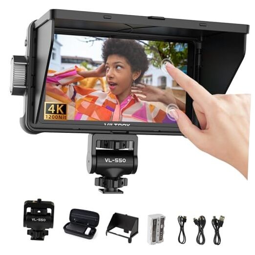 DC-550 1200 Nits DSLR Camera Field Monitor, 4K 1920x1080 DC-550-1200Nits