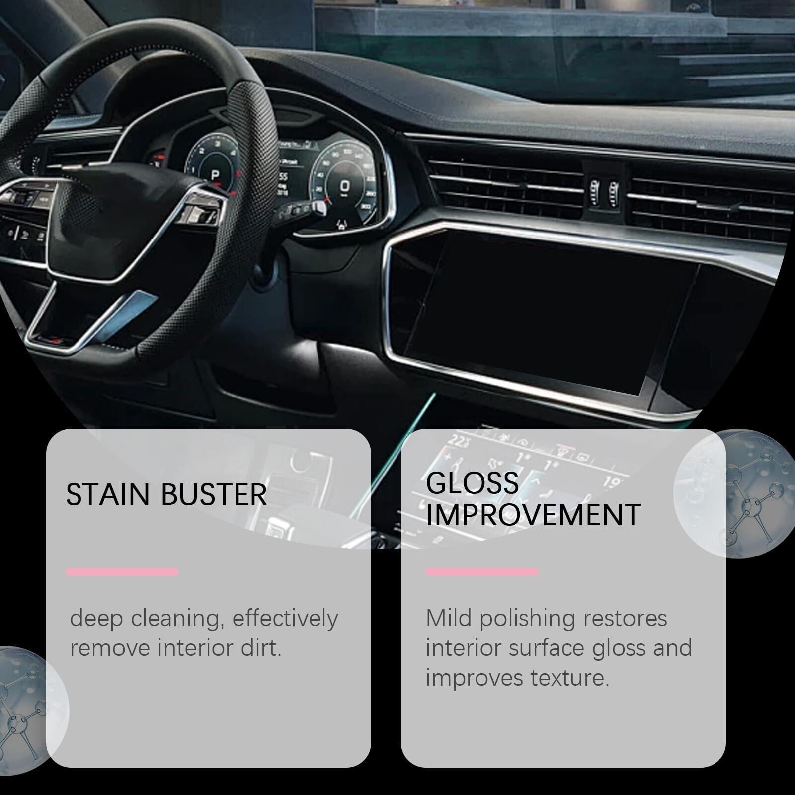 Auto Interior Spa 100ml Polish Cleaner Revitalizes Console Panels Keeps Glossy