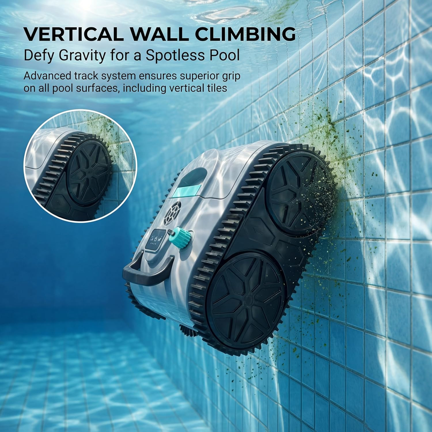 Automatic Cordless Pool Cleaner Robot for Inground & Above Ground Pools