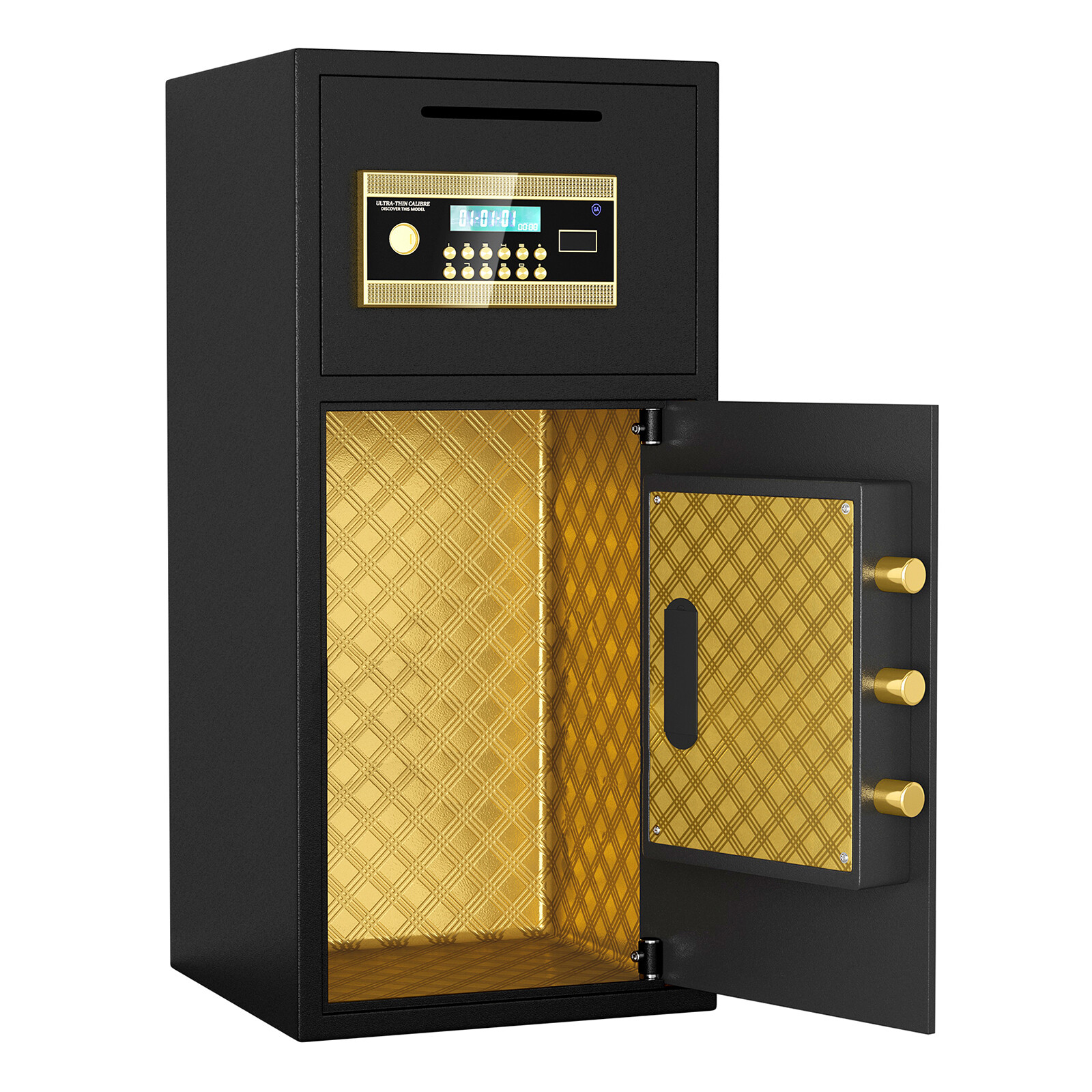 6.5 Cub Large Safe with Fireproof Waterproof Bag Home Safe for Money Gold Lining