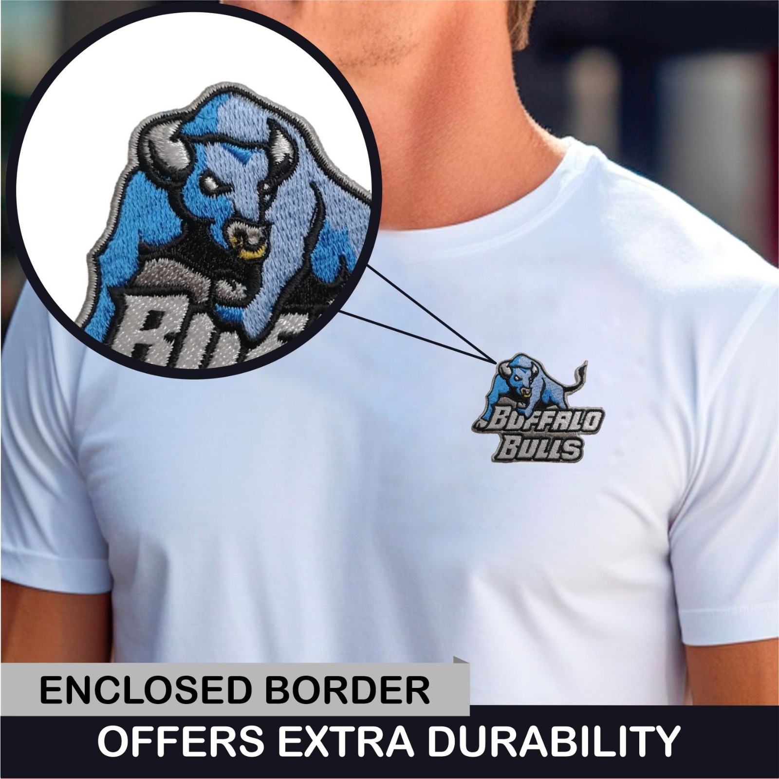 Buffalo Bulls NCAA Team Logo Iron On Patch - Sew Patch - Embroidered Patch