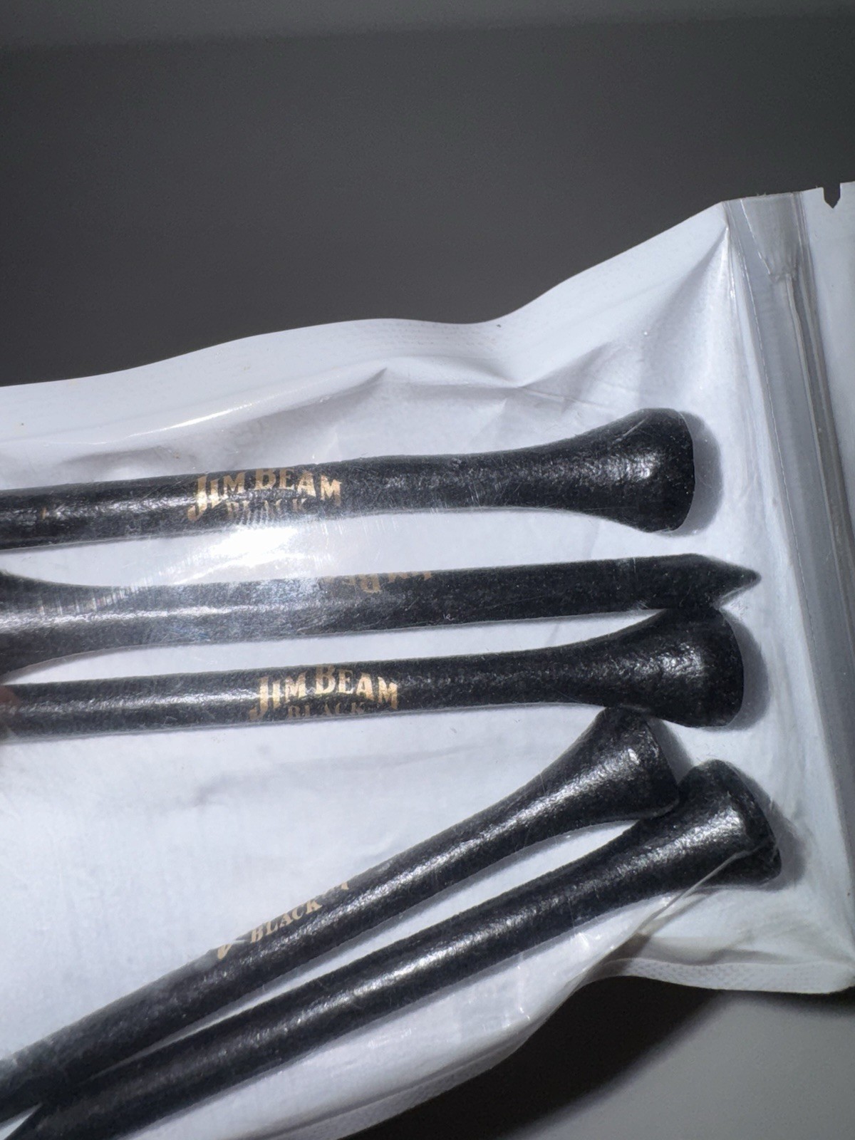 Exclusive Jim Beam Black Bourbon Whiskey Wood Golf Tees Set Brand New