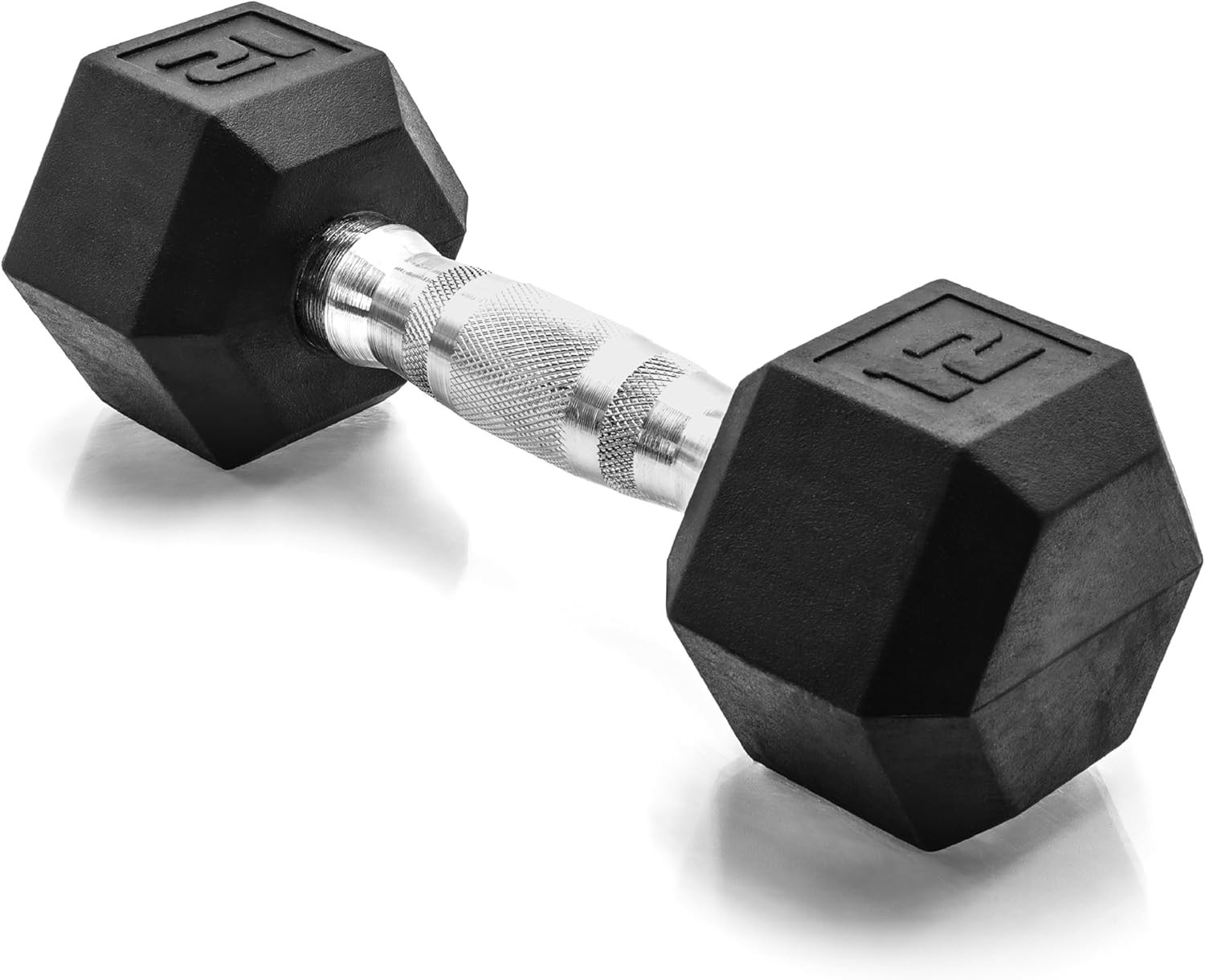 CAP Barbell, 12lb Coated Rubber Hex Dumbbell, Pair