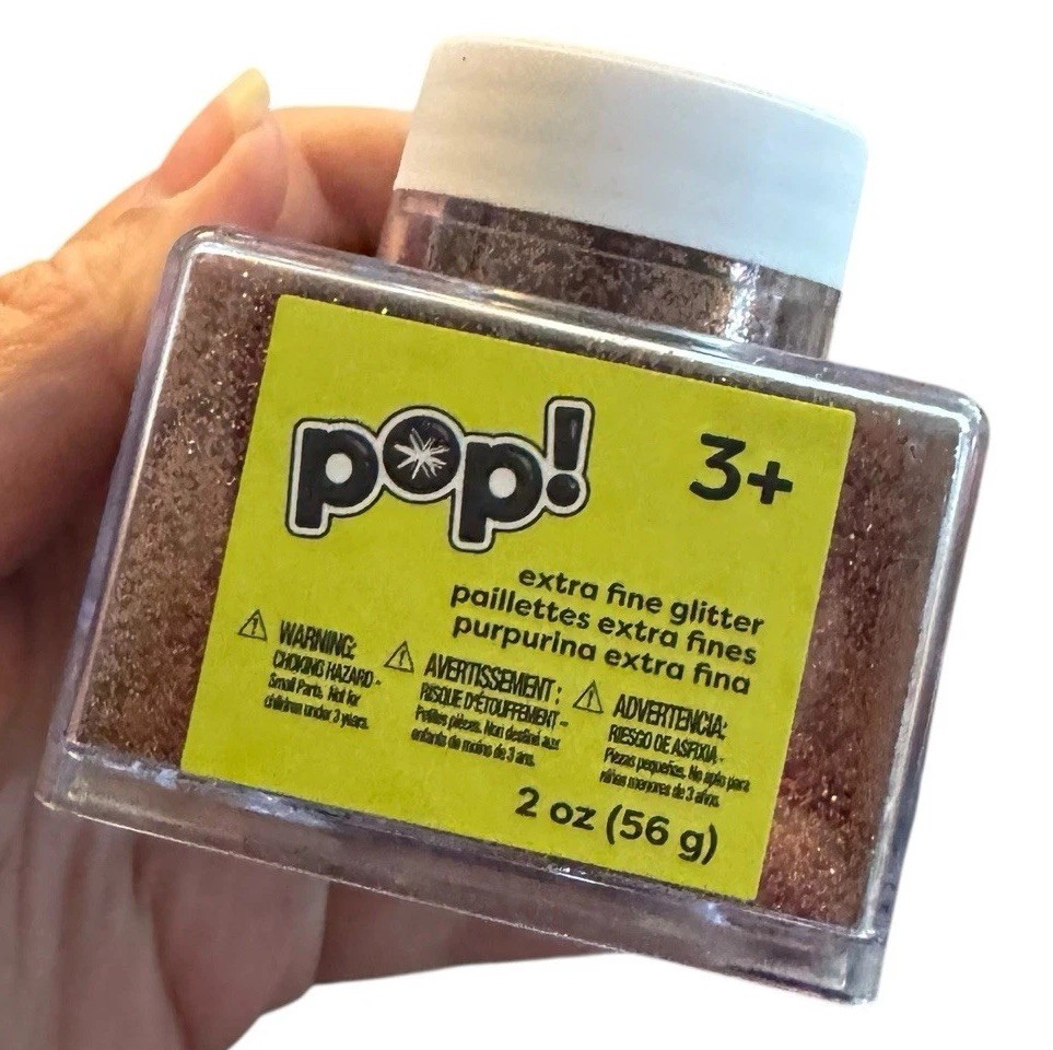 2oz Extra Fine Glitter by POP! 3 Bottles Of Brownish Gold Glitter