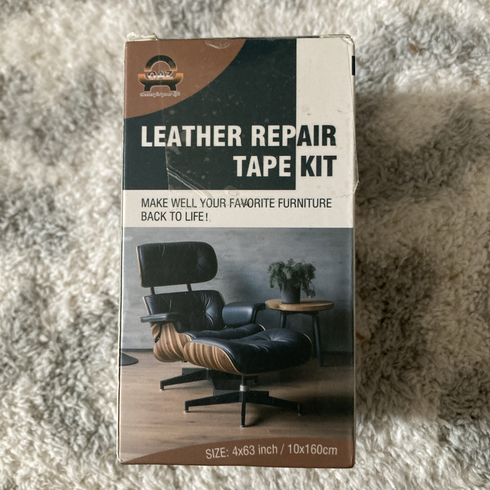 4”X 63” Leather Repair Tape Kit Caramel Brown.