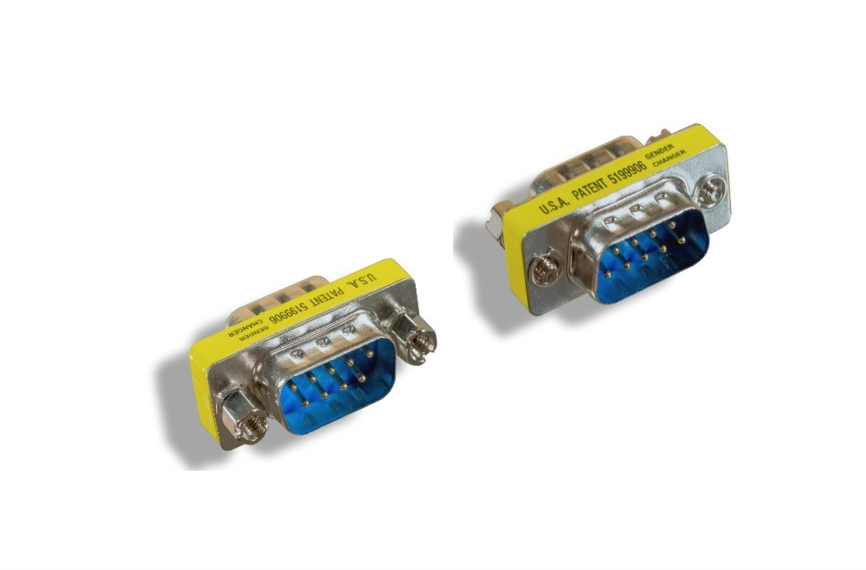 DB9 to DB9 Serial RS-232 Mini Gender Changer Male M/M or Female F/F Adapter