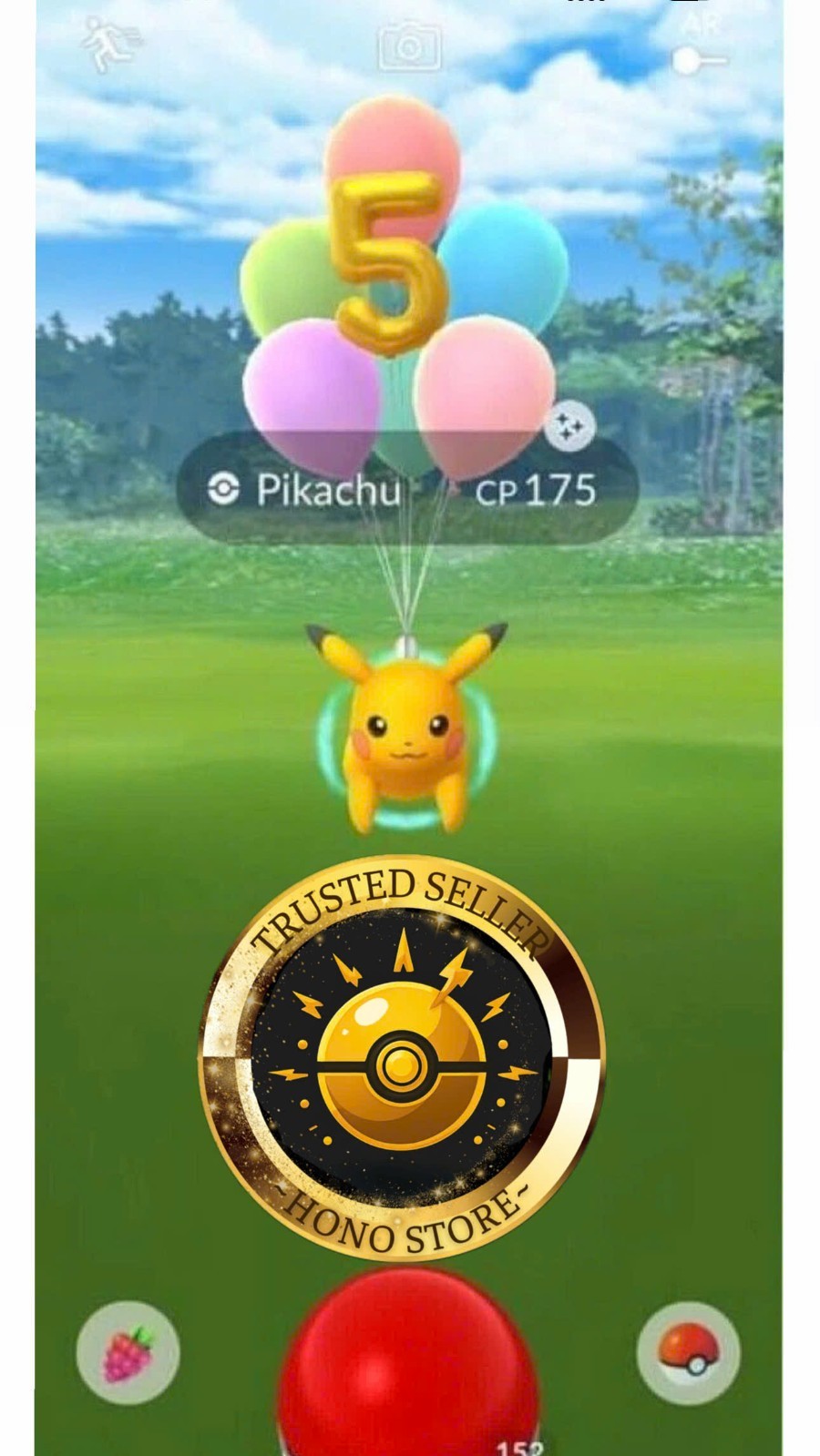 ✨ Pokémon G0 - Shiny Pikachu Flying 5th Anniversary Balloons -- PTC