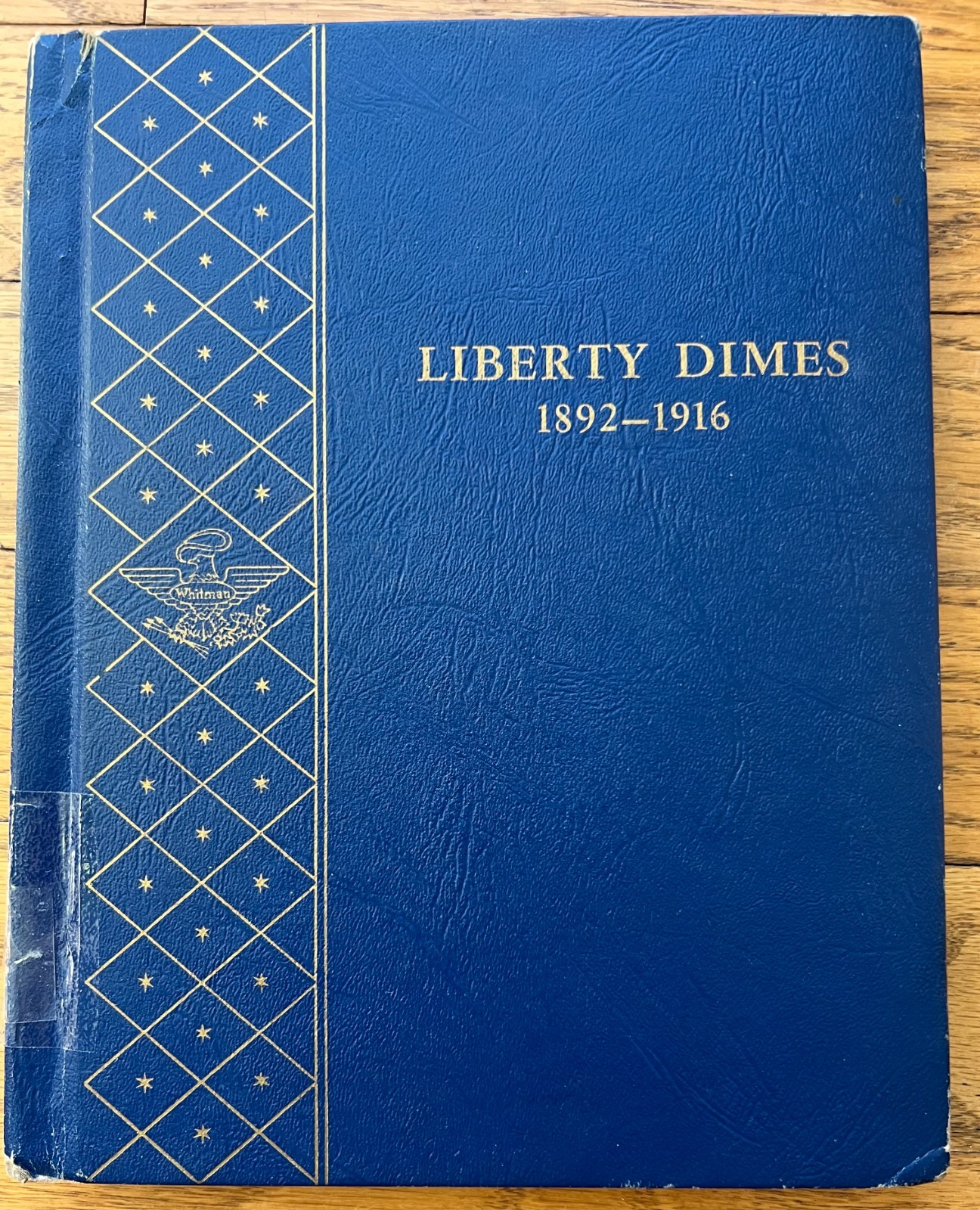 1892-1916 BARBER DIME ALMOST COMPLETE 62 COINS SET, KEY DATES WHITMAN ALBUM #1