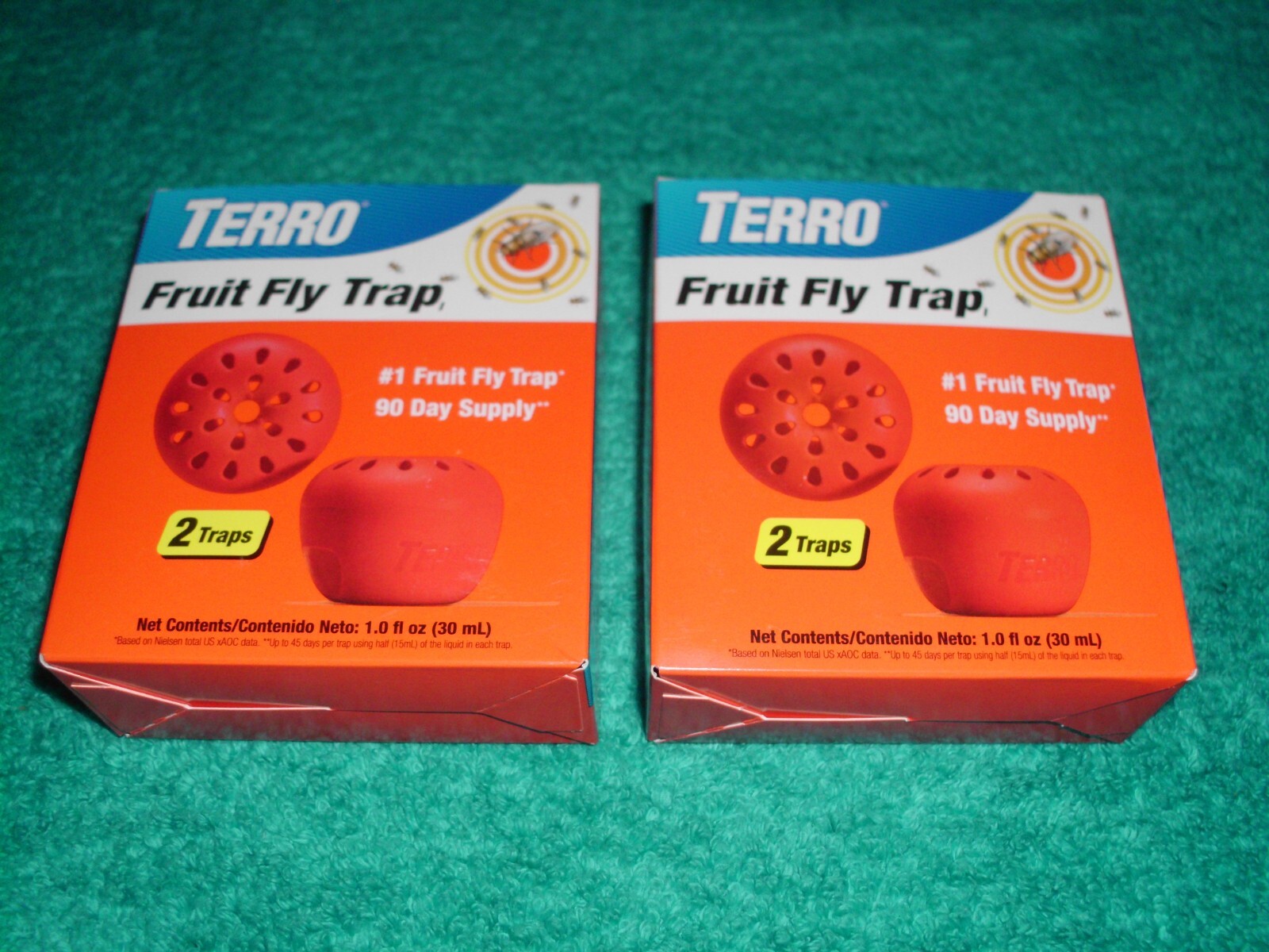 TERRO FRUIT FLY TRAP Indoor  (2-count)  2 Packs TOTAL OF 4 TRAPS
