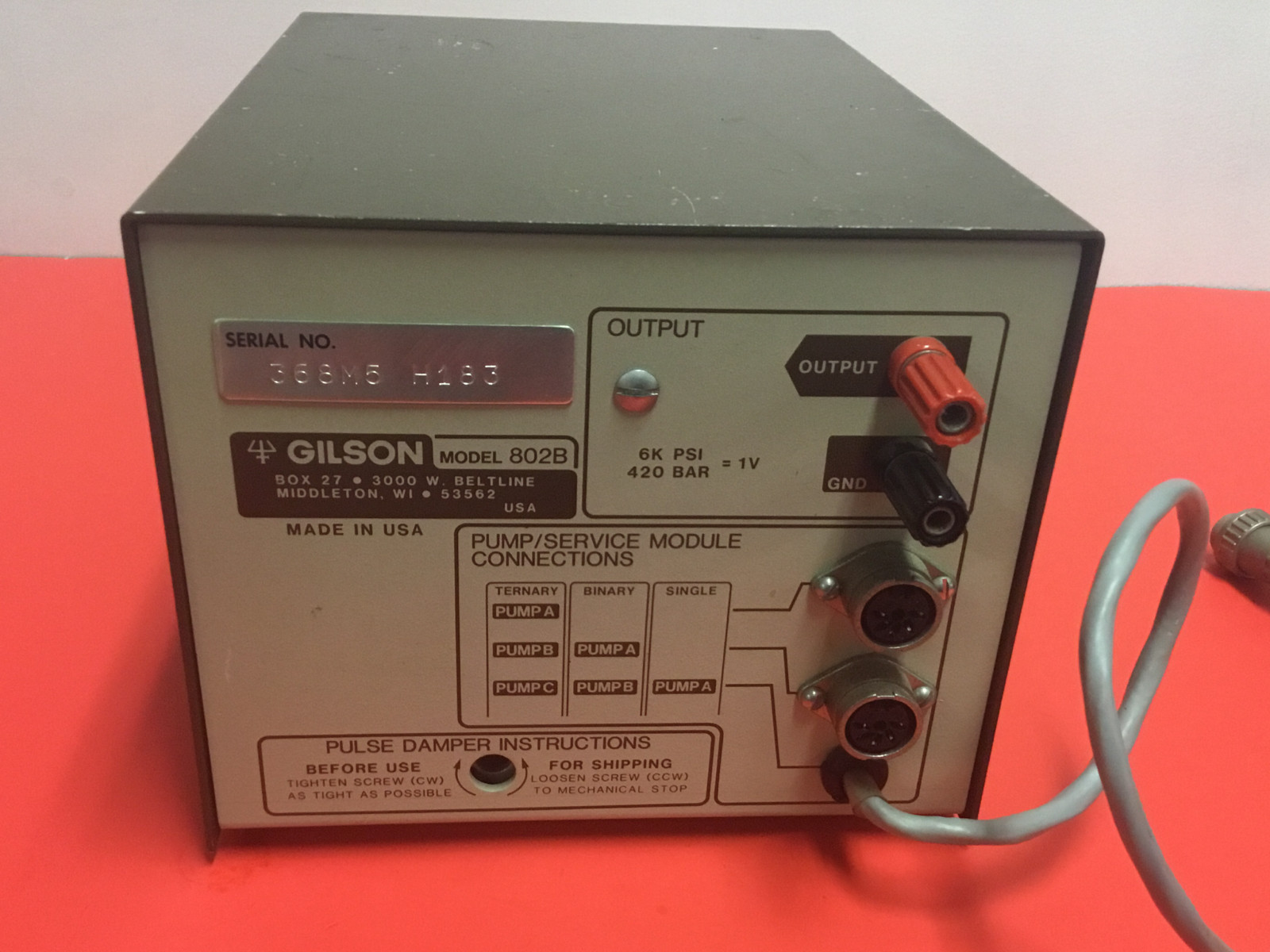 GILSON - 802B Manometric Module
