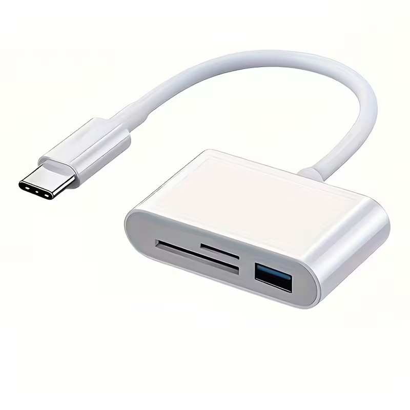 USB‑C 3‑in‑1 Multiport Hub – SD, MicroSD & USB Support