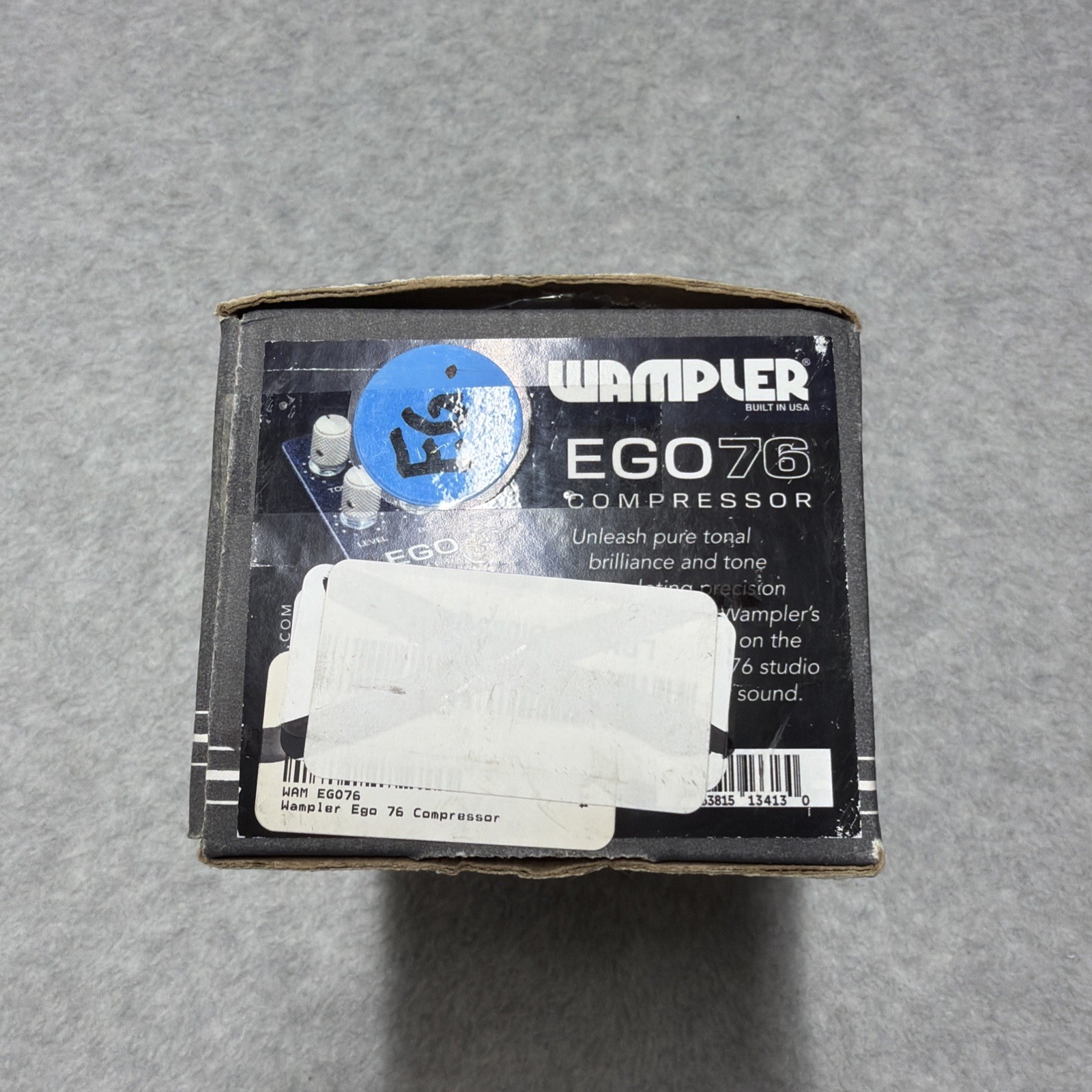 Wampler Mini Ego 76 Compressor Effects Pedal Blue Sparkle