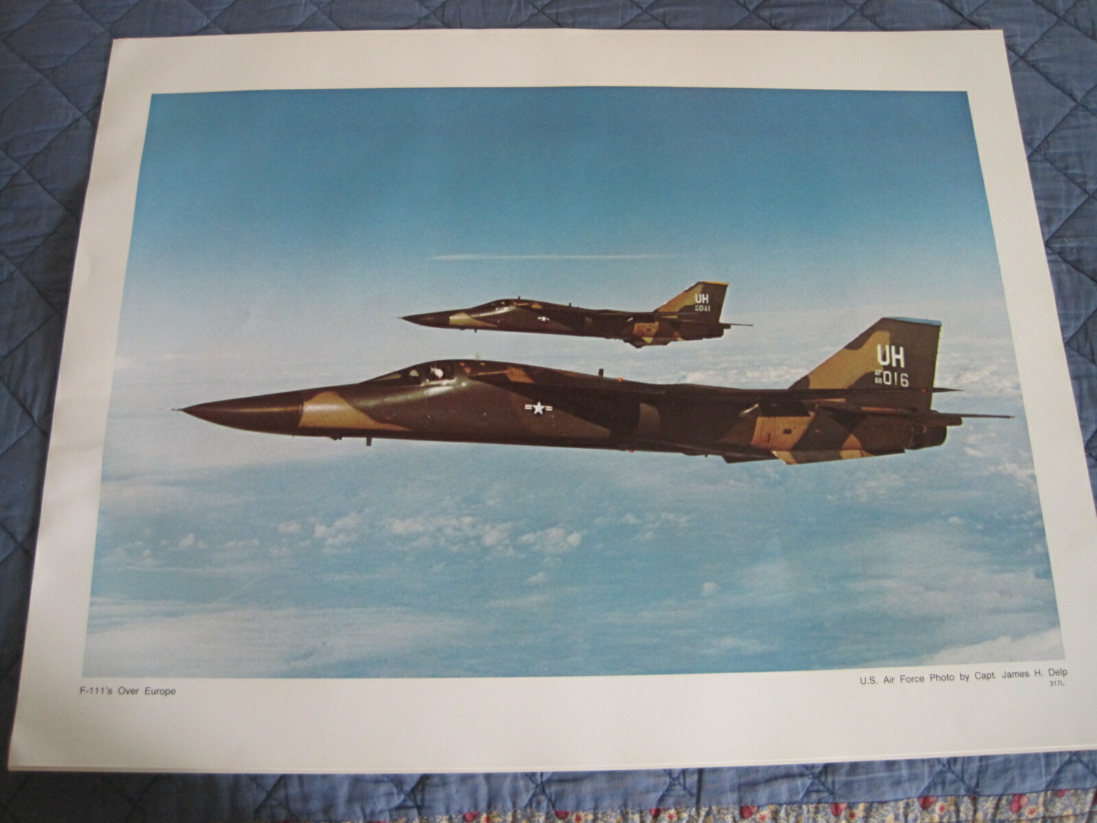 1979 Cold War US Air Force Official Photos of F-111 Bomber 22"X17"