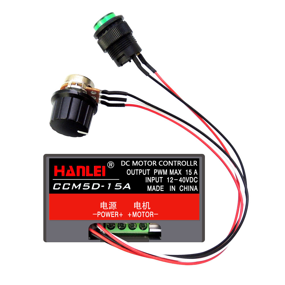 PWM DC 12-40V 15A Brush Motor Speed Switch Controller Governor Digital Display