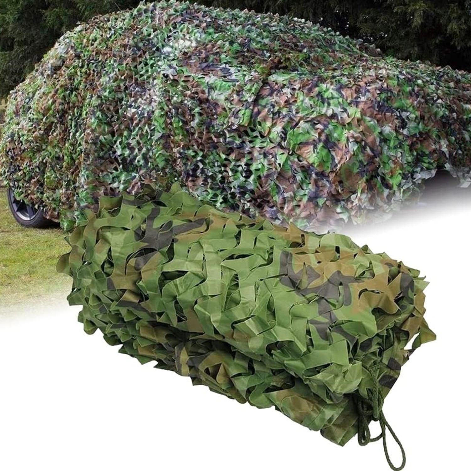 23ft Camo Netting Woodland Hide Camouflage Net Camping Hunting Cover Sunshade