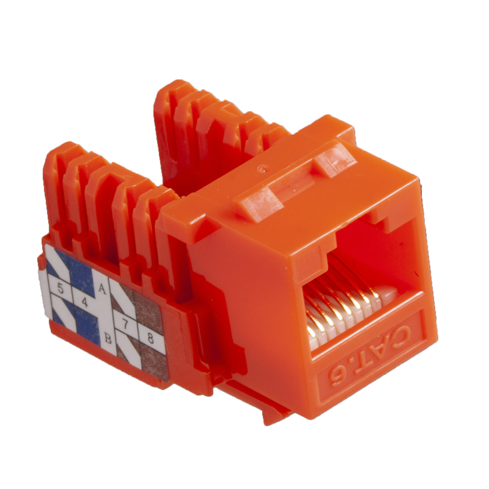 Cat-6 Keystone Jacks in Orange  50 Pack  Tuff Jacks Quality Lifetime Warranty