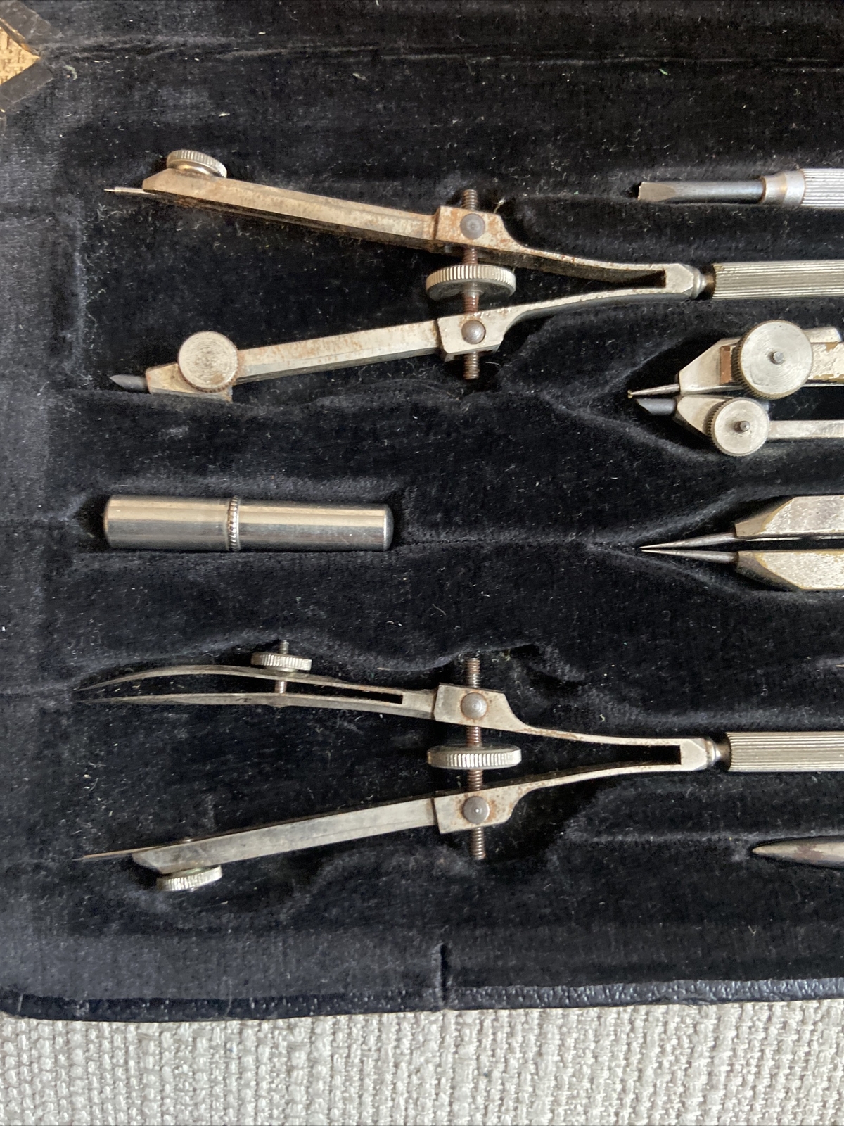 Antique Anker precision compass Technical Architect Cased drawing set