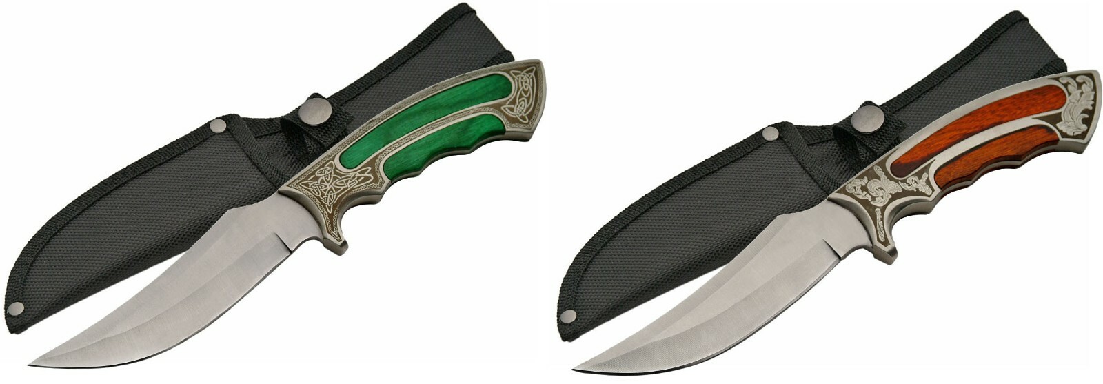 10" Gentleman Jade or Wood Wooden Grain Executive Hunting Bowie Knife Full Tang