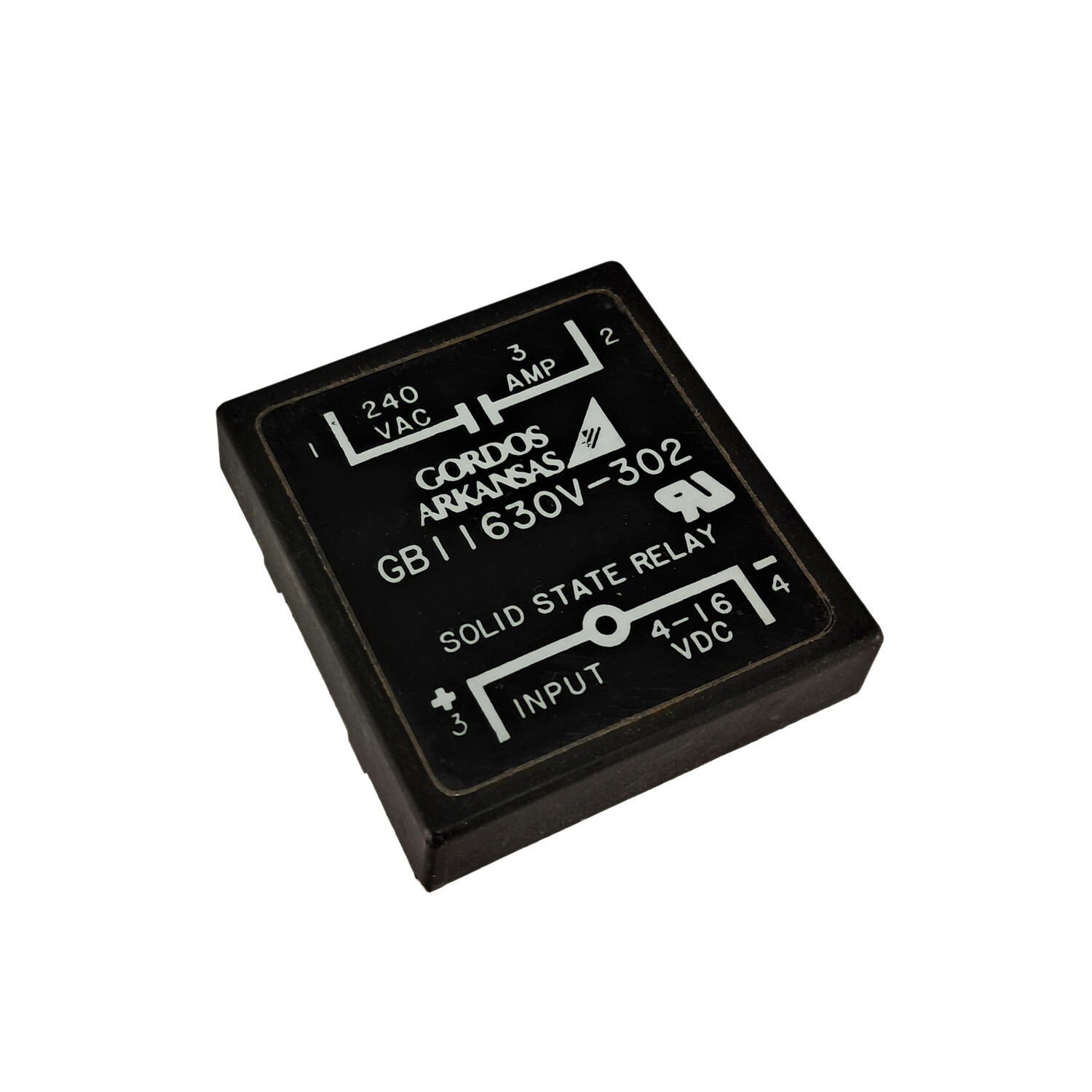 SOLID STATE RELAY 4-16Vdc Controls 240Vac 3A Gordos GBII630V-302