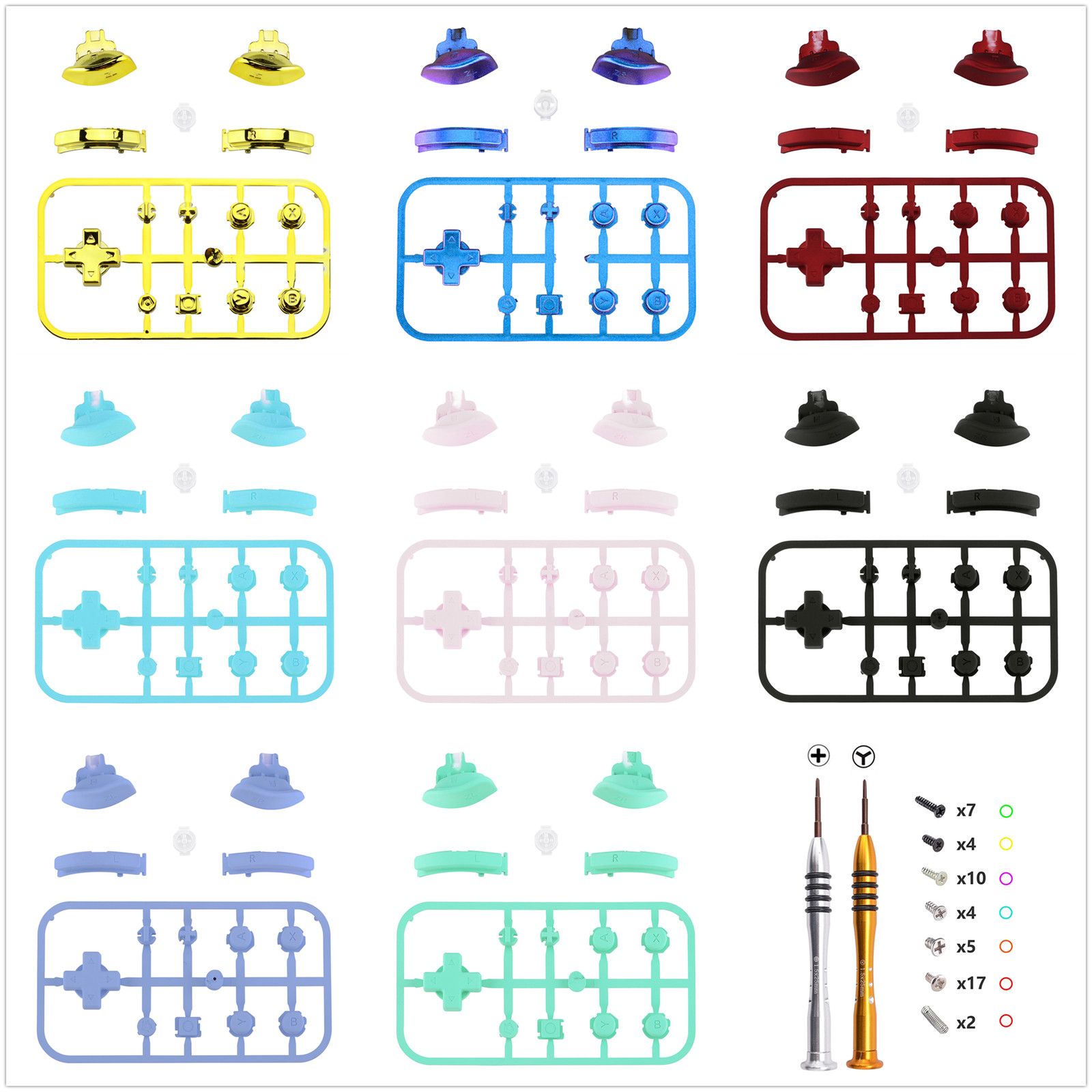 For Nintendo Switch Lite Full Set Buttons ABXY LRZLZR Direction Keys Replacement