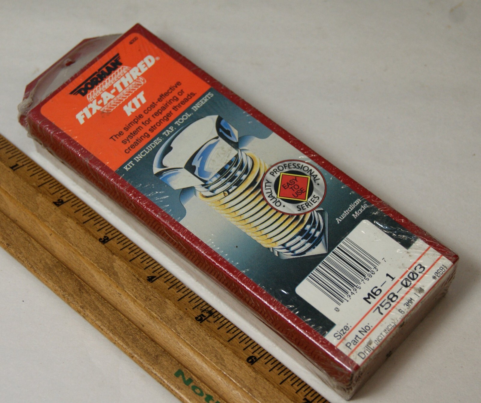 DORMAN Fix-A-Thred Thread 758-003 Tap/Inserts/Made in Australia M6-1, bn3596