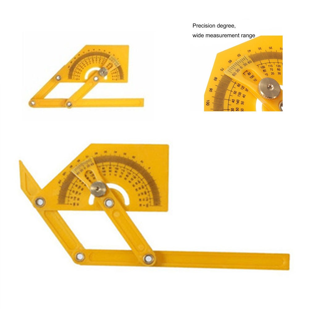 Portable 0-180° Angle Finder Plastic Protractor Goniometer Miter Gauge