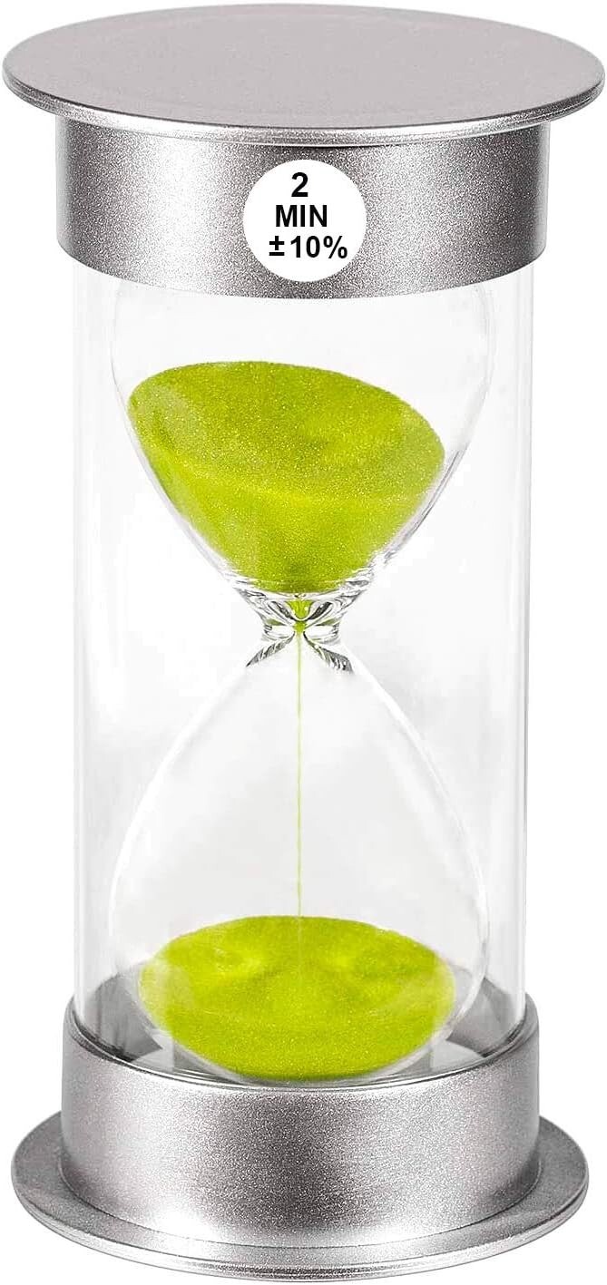 Sand Timer 2 Minute Hourglass： Unbreakable Blue Sand Clock, Large Sand Watch ..