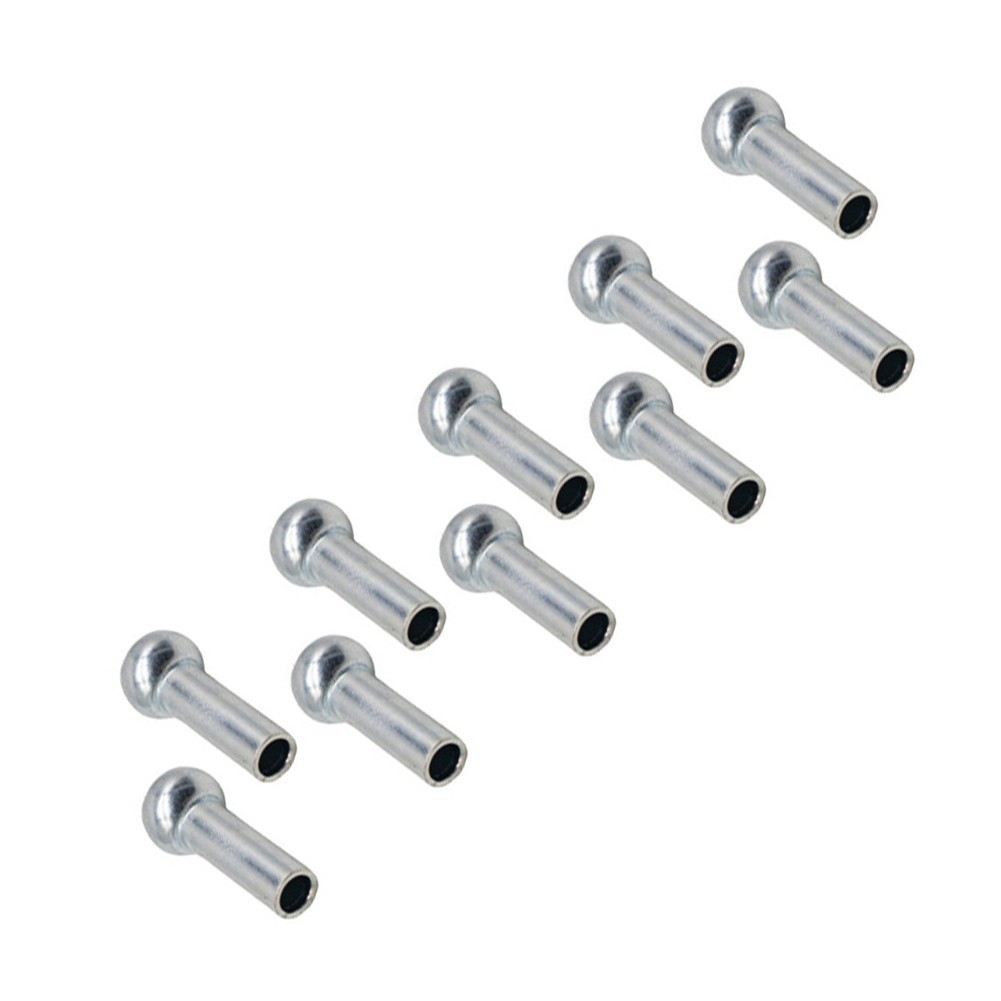 Fitness Pulley Cable End Stopper 10pcs Iron for 5mm 6mm Steel Rope Use