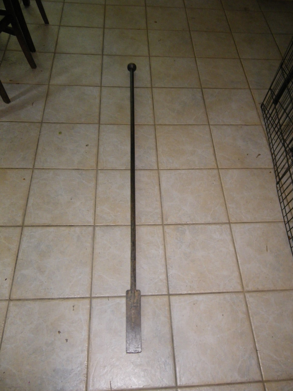 Vintage 69" Heavy Duty Roughneck Steel Post Digging Pole Wrecking Pry Bar Patina