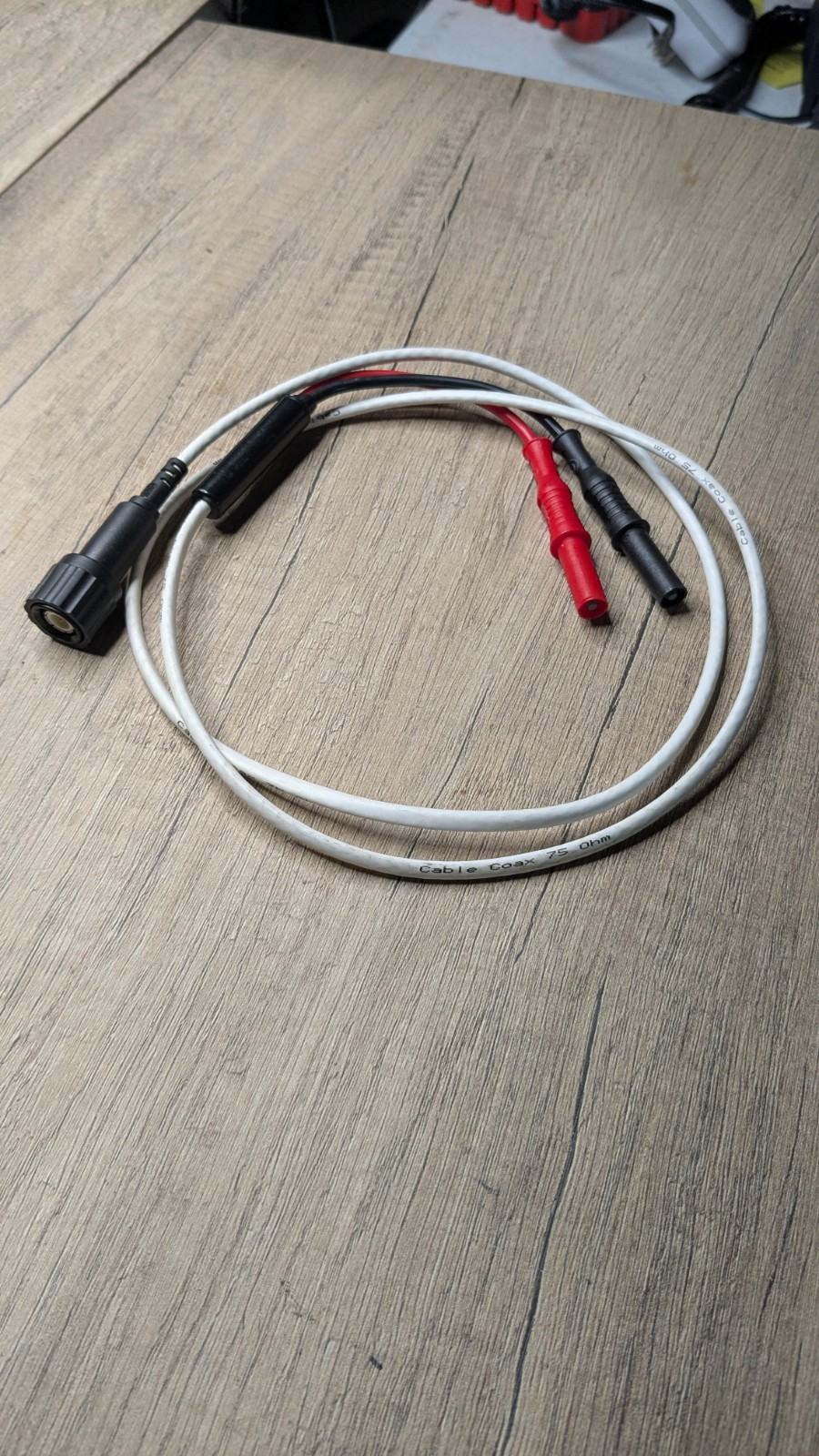 BNC Male to  Dual Male  Banana Plug Test Coaxial Cable for Oscilloscope Probe