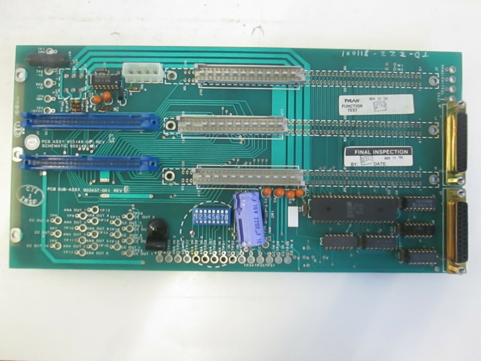 Tylan 903148-001, 903146-001, 903147-001 PCB Assy, Used