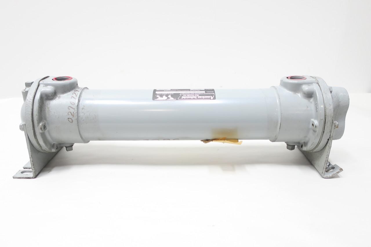 American Industrial AB-702-A4-TP Brass Shell Copper Tube Heat Exchanger 1in Npt