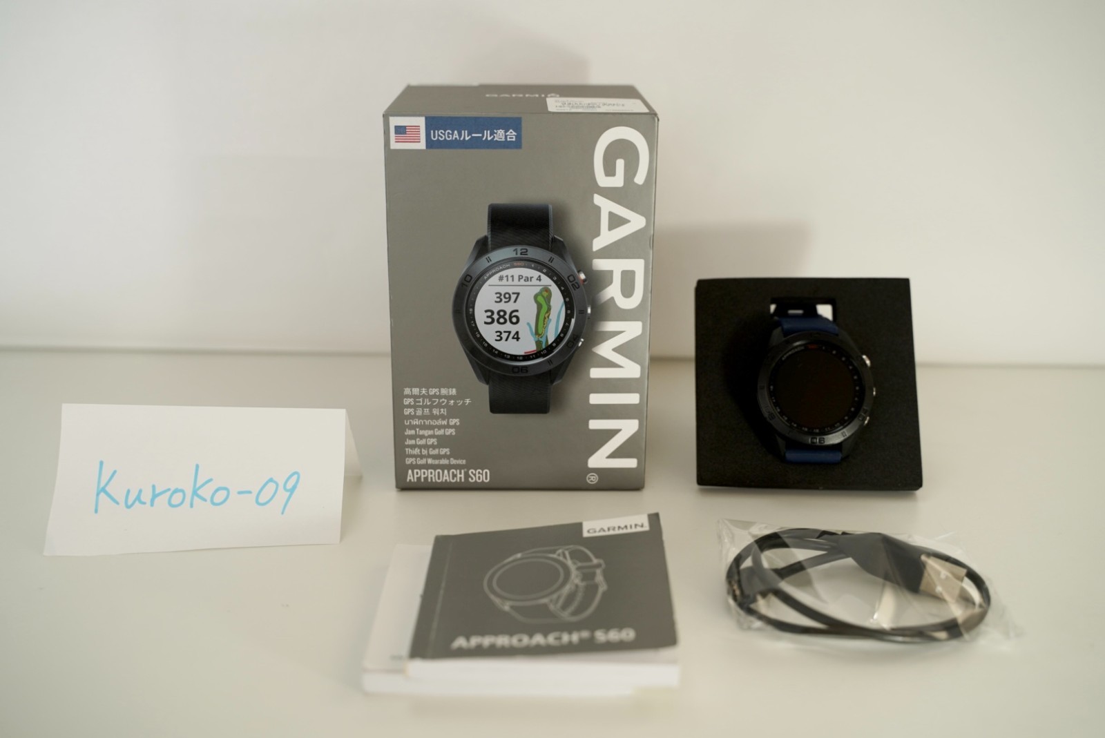 Garmin Approach S60 Golf Watch Black GPS Smartwatch used from Japan Excellent