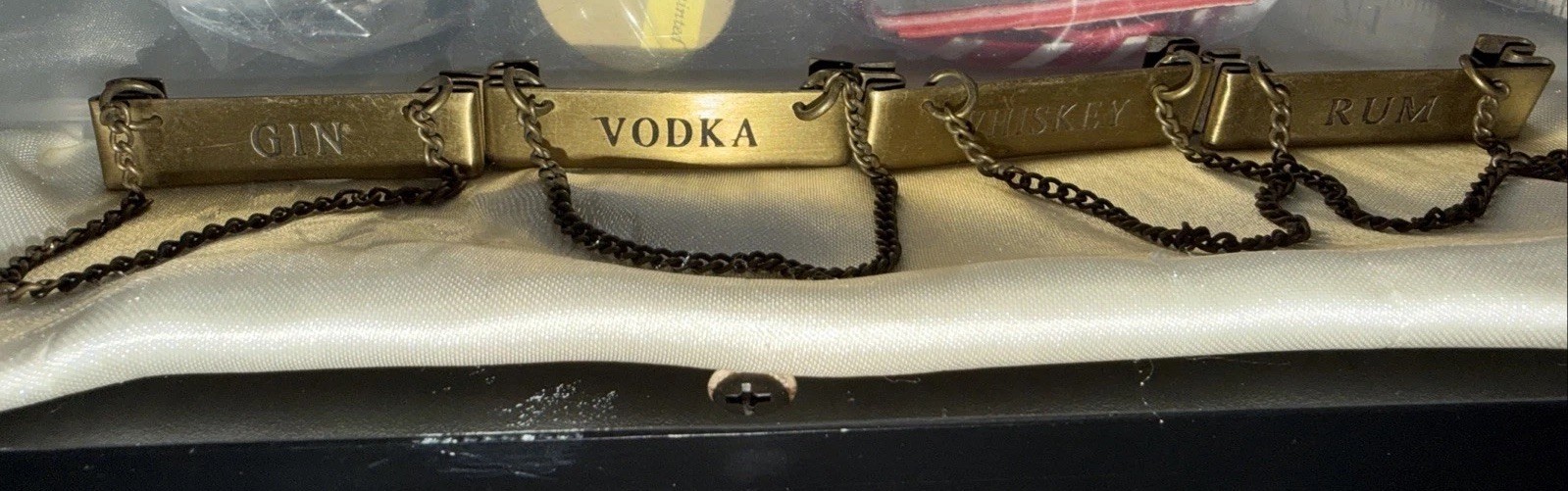 Tag Brass  Tag Vtg  Whiskey , Vodka, Gin,Rum