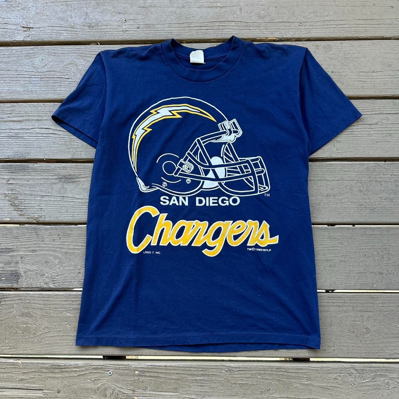 1990 San Diego Chargers Logo 7 NFL Football Shirt Reprint AN55784