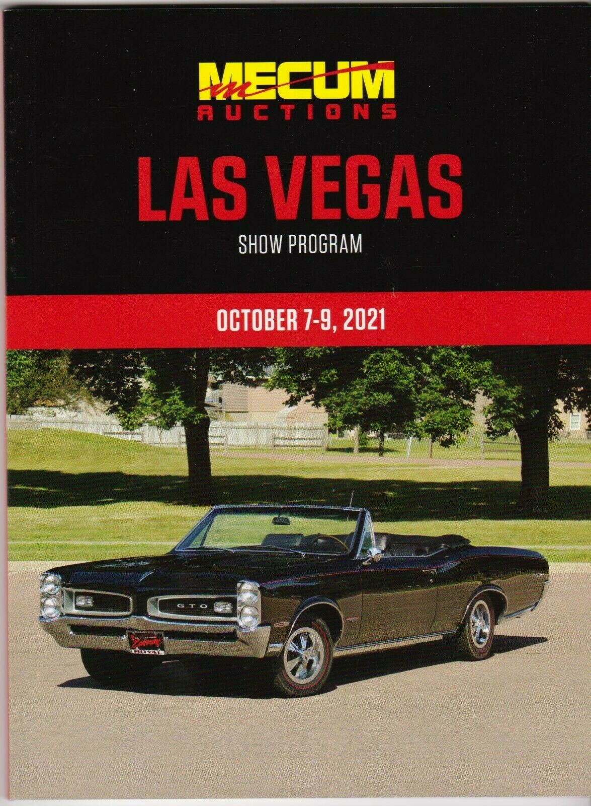 MECUM  OCT. 7 - 9  2021  LAS VEGAS COLLECTOR CAR AUCTION CATALOG,  NEW, 96 PAGES