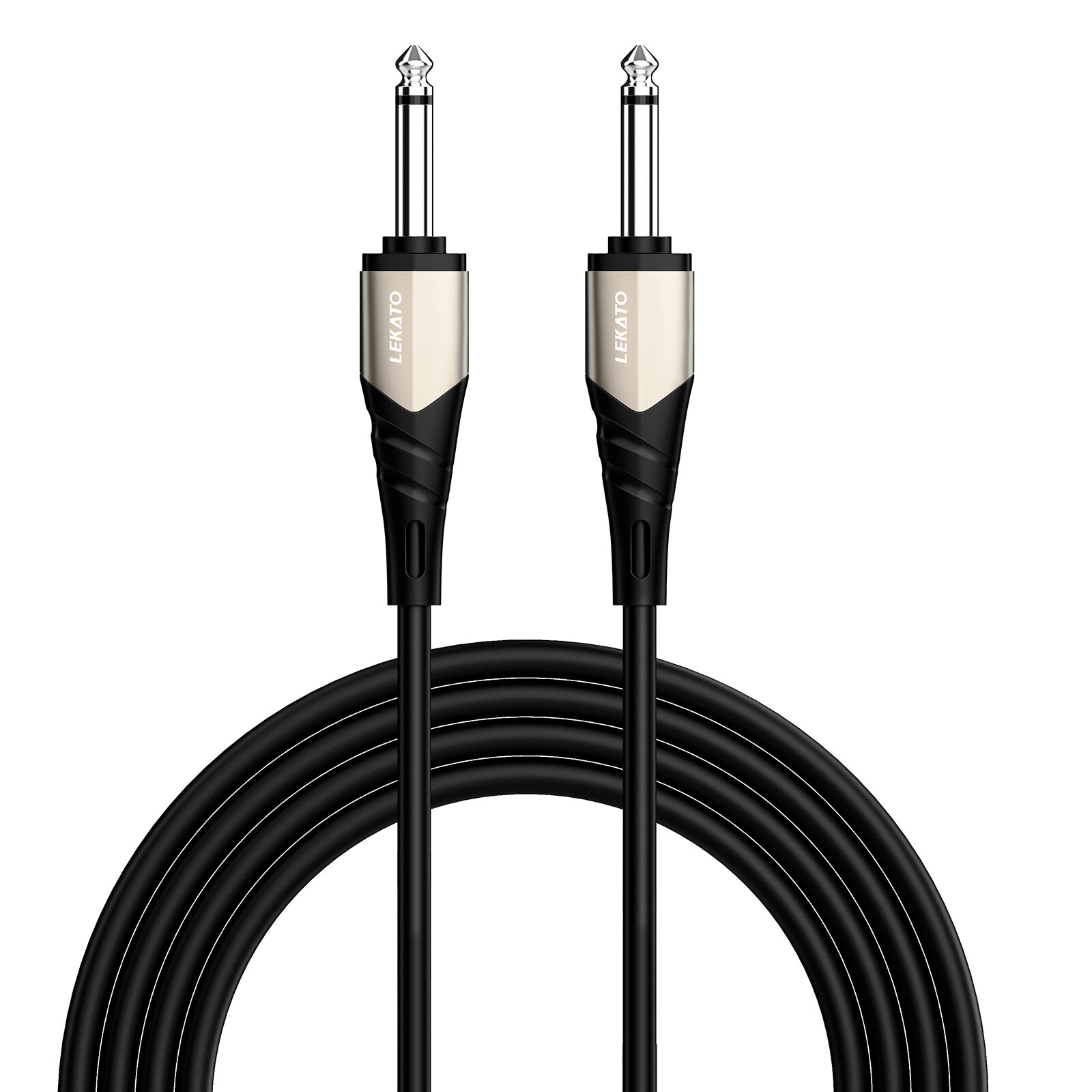 LEKATO 10ft Guitar Cable 1/4" Instrument Cord for Electric Guitar Bass Amp etc