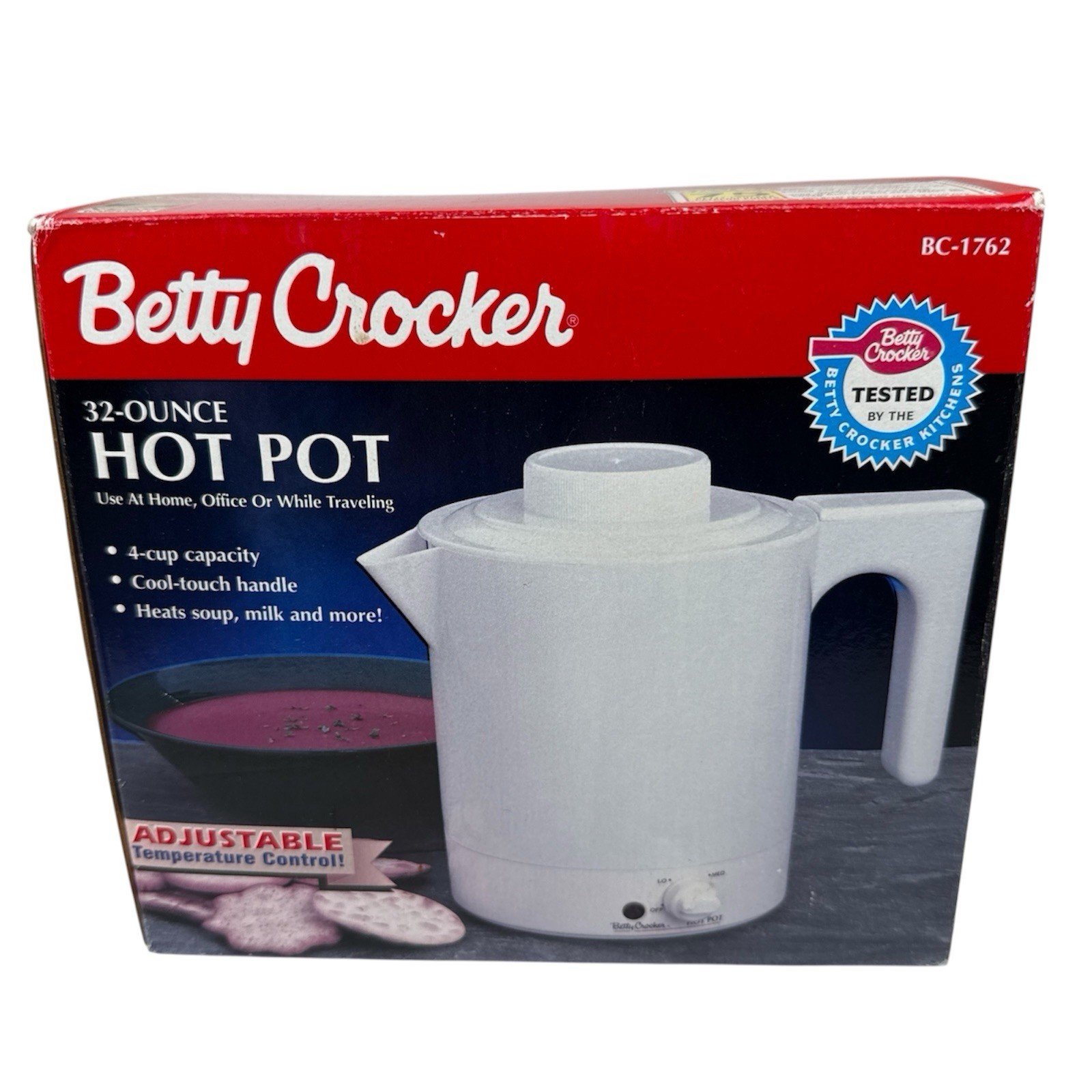 Vintage Betty Crocker Hot Pot 32 oz. Boil Water New/Old Stock UNUSED 90s BC-1762