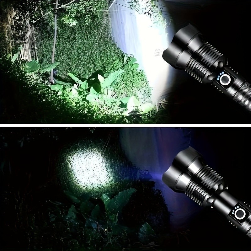 rechargeable flashlight, high-lumen tactical flashlight, aluminum
