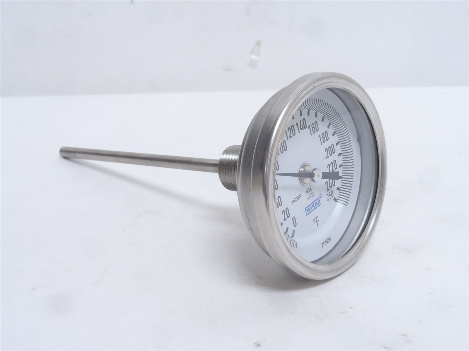 245812 New-No Box; Wika 52877150 Bimetal Industrial Thermometer; 0-250Deg F