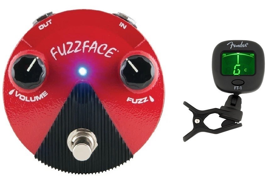 Dunlop Germanium Fuzz Face Mini Red Guitar Effects Pedal FFM2 ( FREE TUNER )