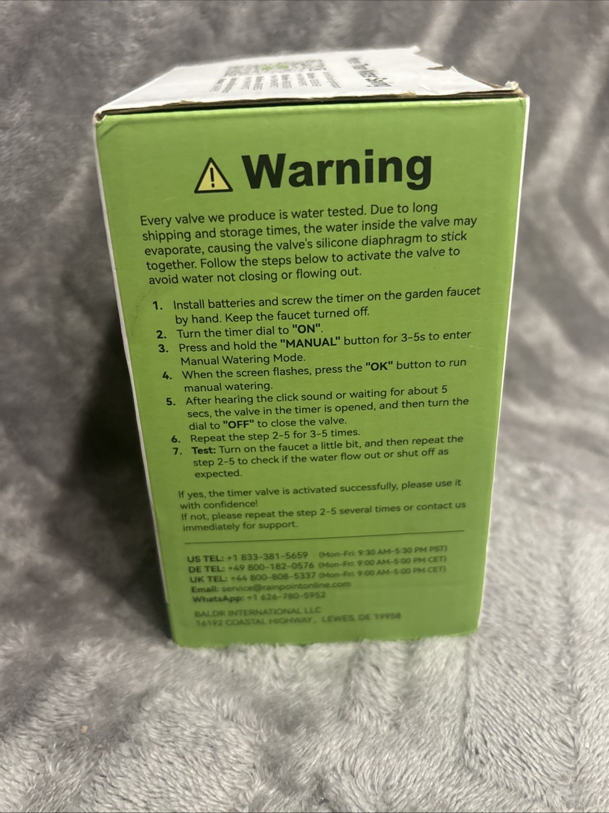 Rainpoint 1-Zone Water Timer ITV105 Water/Rustproof Rain Delay Watering - NEW
