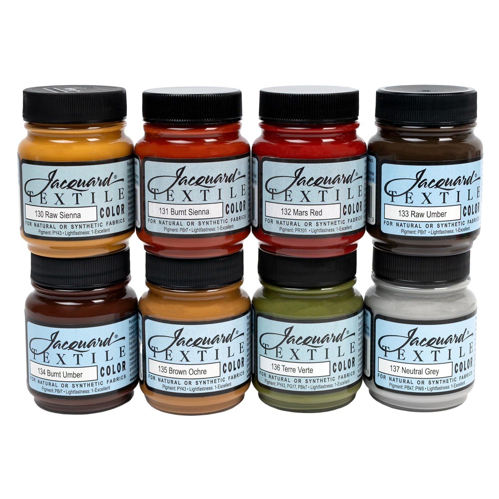 Jacquard Textile 8 Color Set Earth Tones
