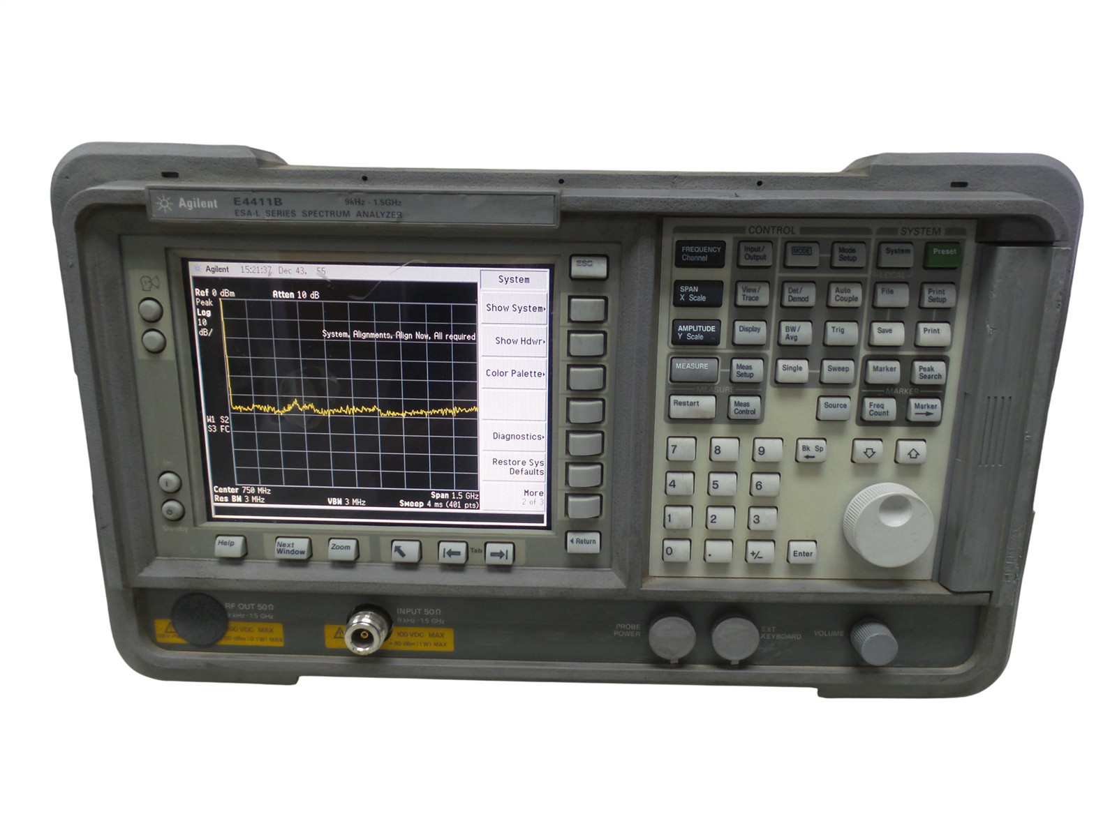 Agilent E4411B ESA-L Spectrum Analyzer 9 kHz - 1.5 GHz - Free Shipping