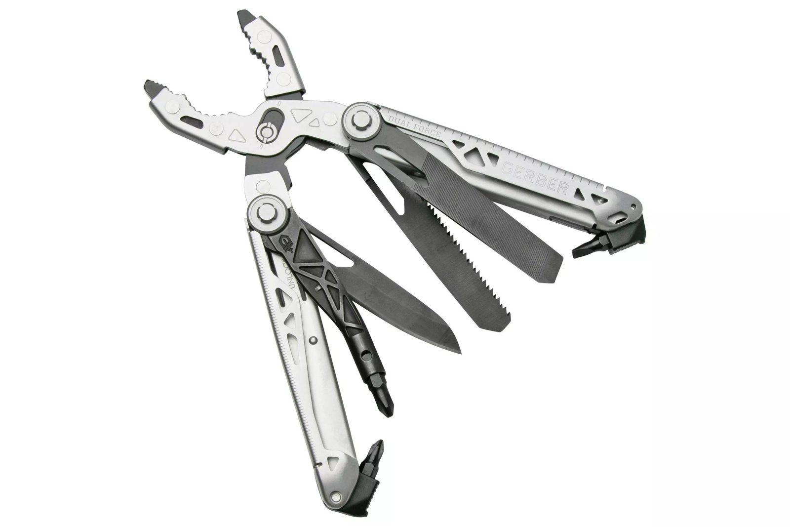 Gerber -1613- Dual Force Multi Tool Small fastener Pliers Knife Saw Screwdriver