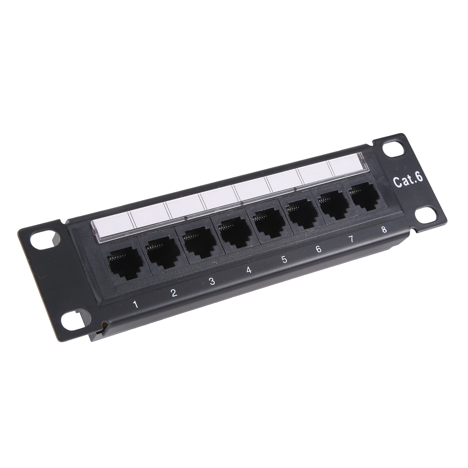 CAT6 8 Ports Patch Panel Rack 6.89 Inch 1U Rack Mount with RJ45 Socket for3115
