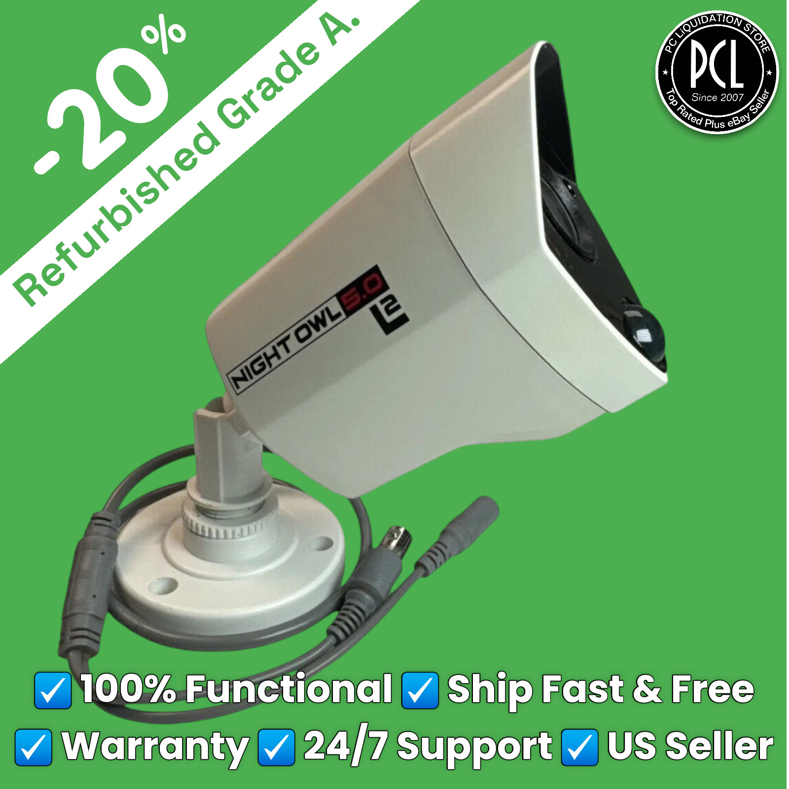 ✅ Night Owl 5.0 L2 5MP HD Wired Security Infrared Camera CM-PTHD50NW-BU ✅
