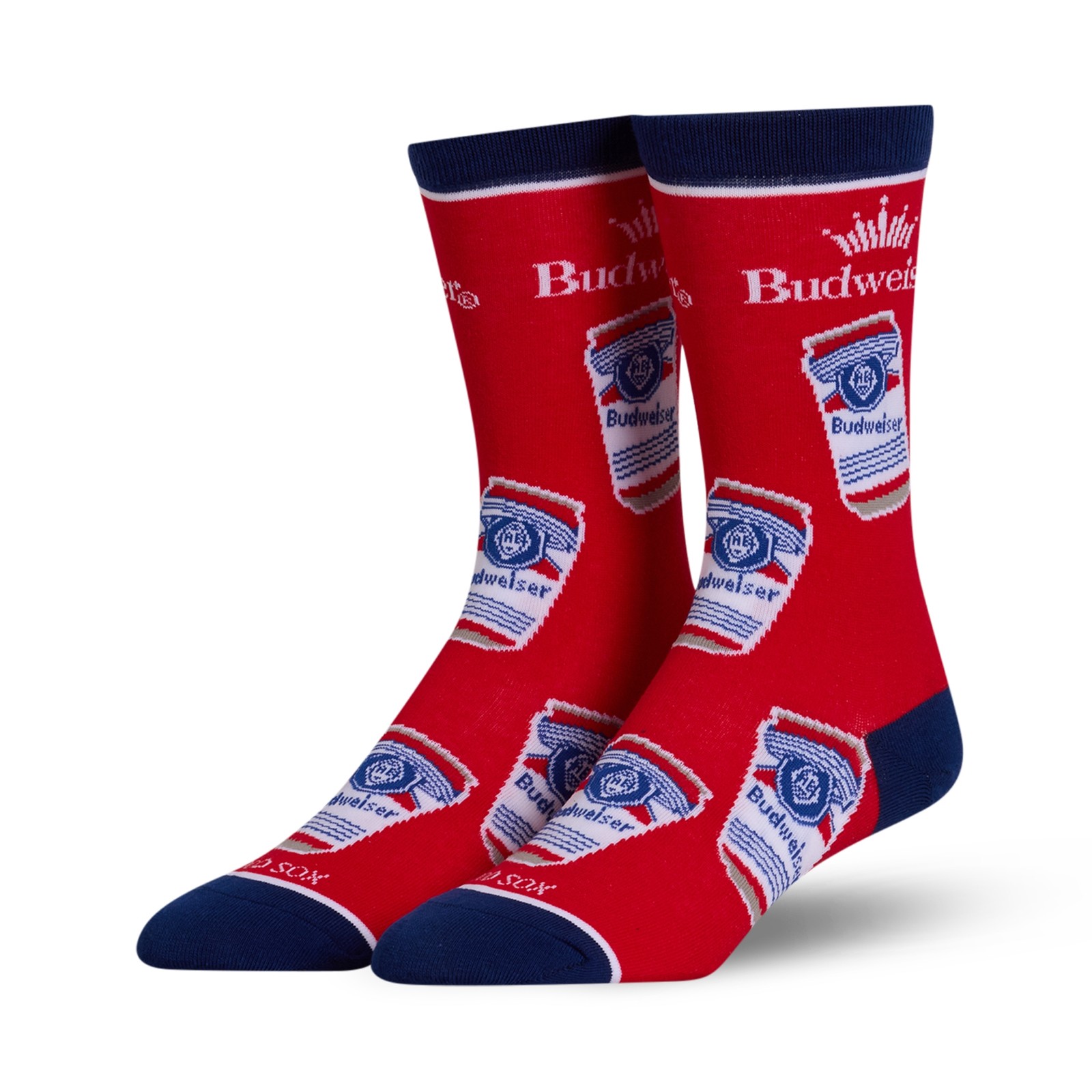Cool Socks Budweiser Cans Funny Novelty Socks Adult